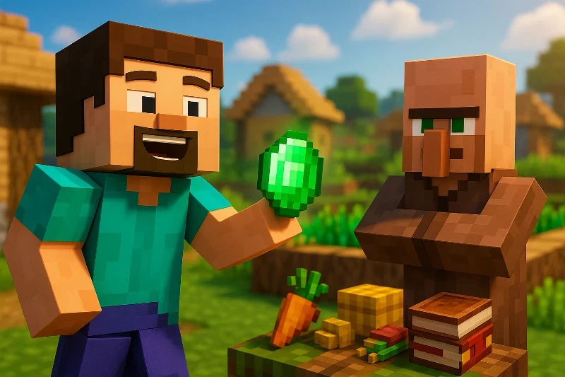 Meistere das Handeln mit Dorfbewohnern in Minecraft