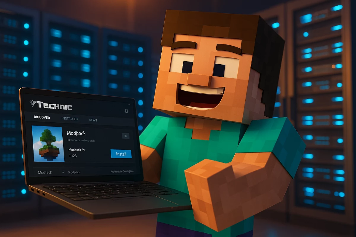 Technic Modpack Installation auf Server