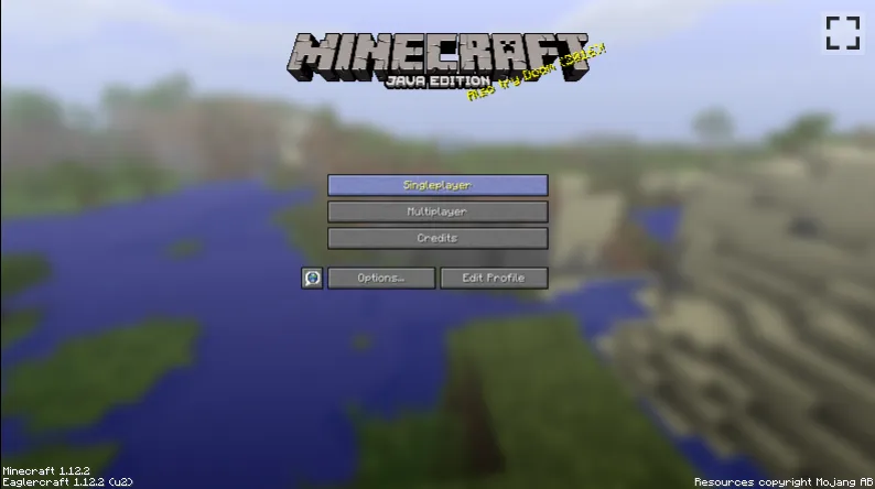 Eaglercraft Startup screen